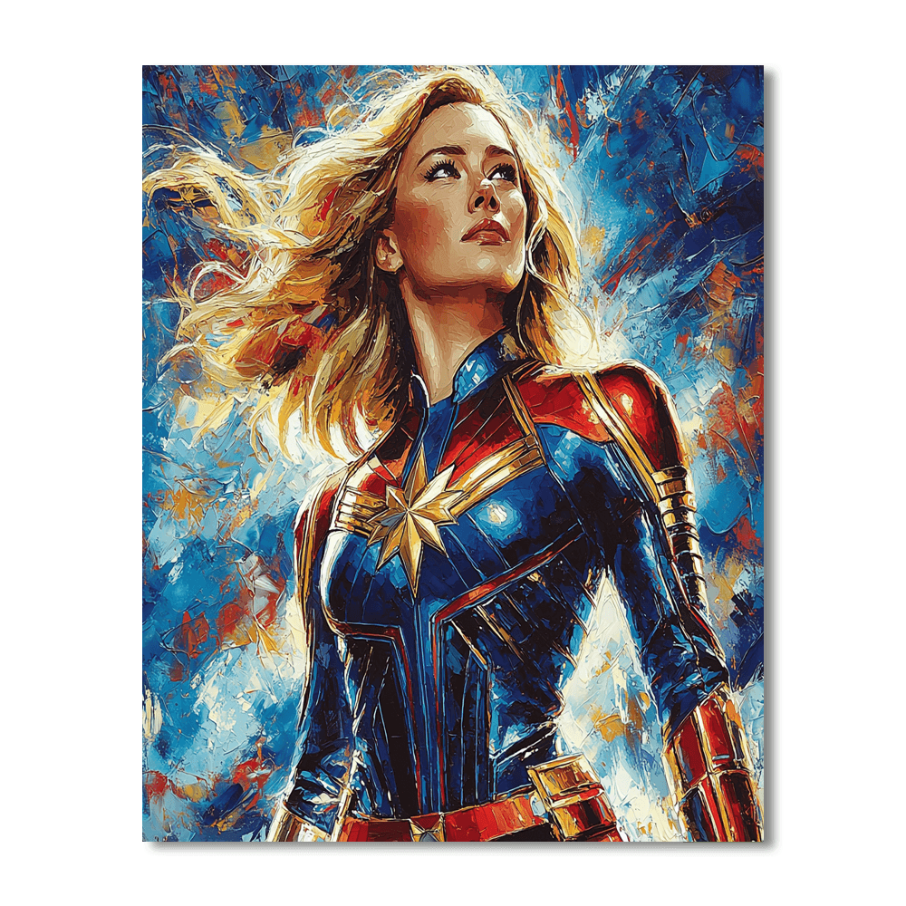 Brie Larson: Ascending With Captain Marvel's Grace Paint By Number