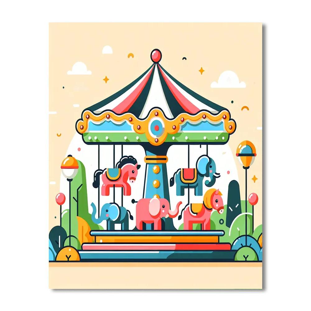 Magic Carousel Ride Paint By Numbers