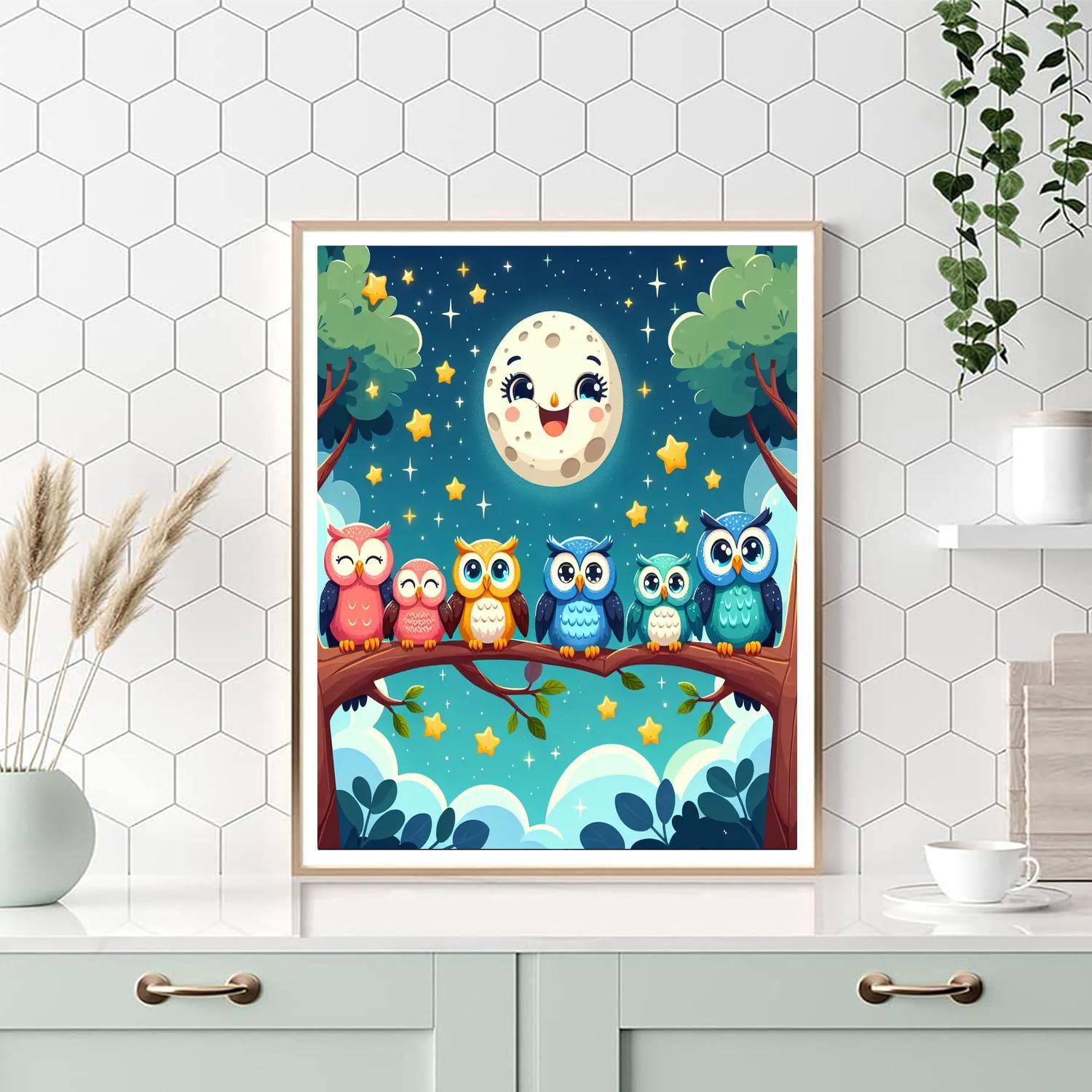 Charming Little Owls Paint By Numbers Kits