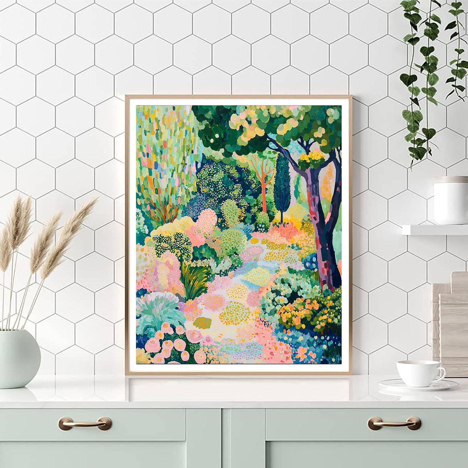 Paul Cézanne Inspired Fractal Garden  Painting By Numbers Kit