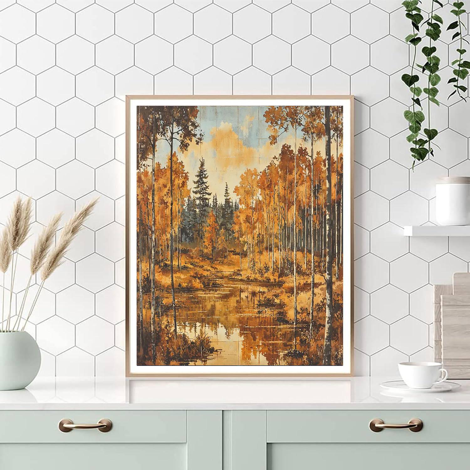 Alfred Sisley Inspired Autumnal Echoes  Painting By Numbers Kit
