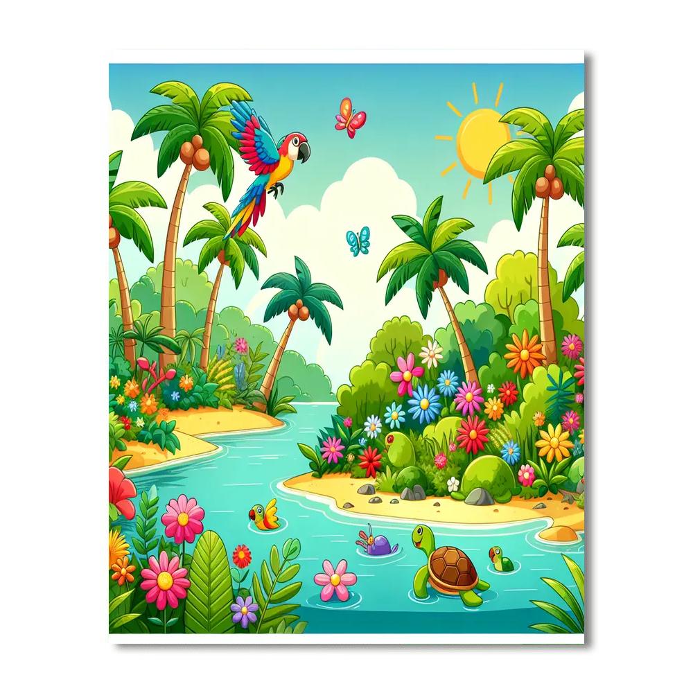 Imagination Island Adventure Paint By Numbers Art