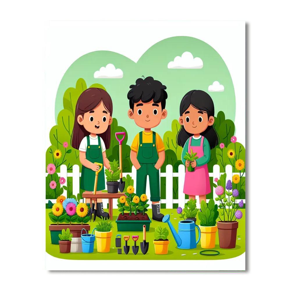 Eco-friendly Garden Adventure Paint By Numbers Kits
