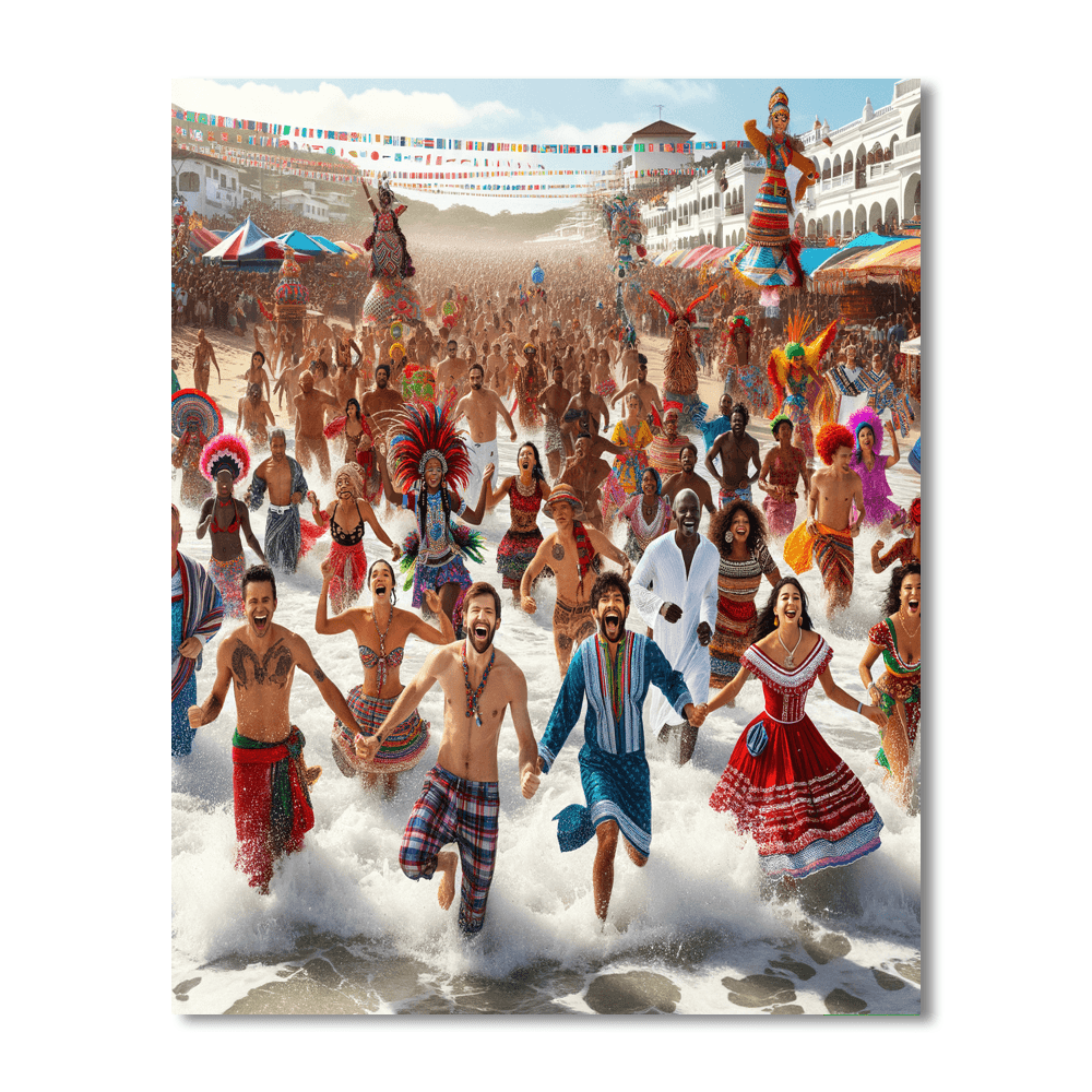 Dia De San Juan - Puerto Rico Number Painting