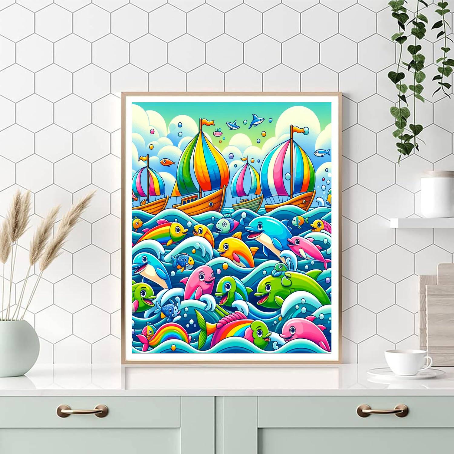 The Happy Ocean Voyage DIY Paint By Numbers