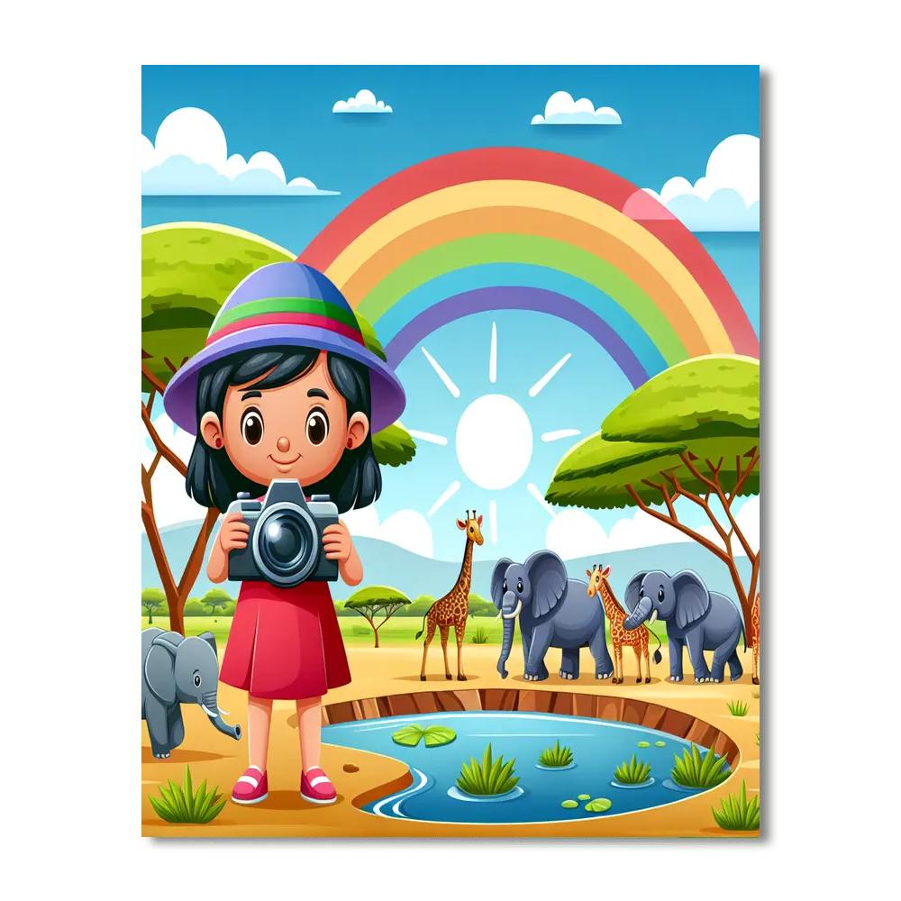 Wildlife Photographer Safari Painting Number Kit