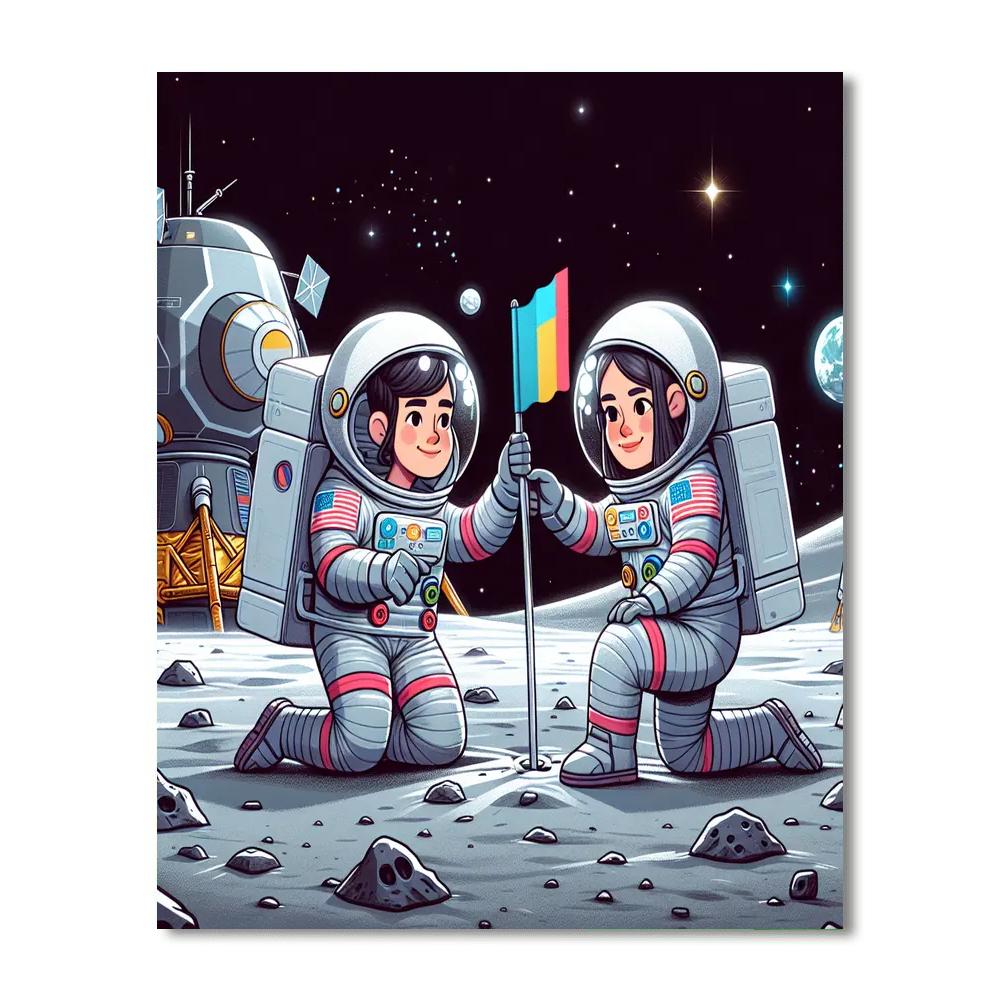 Lunar Landing Exploration Paint By Numbers Art