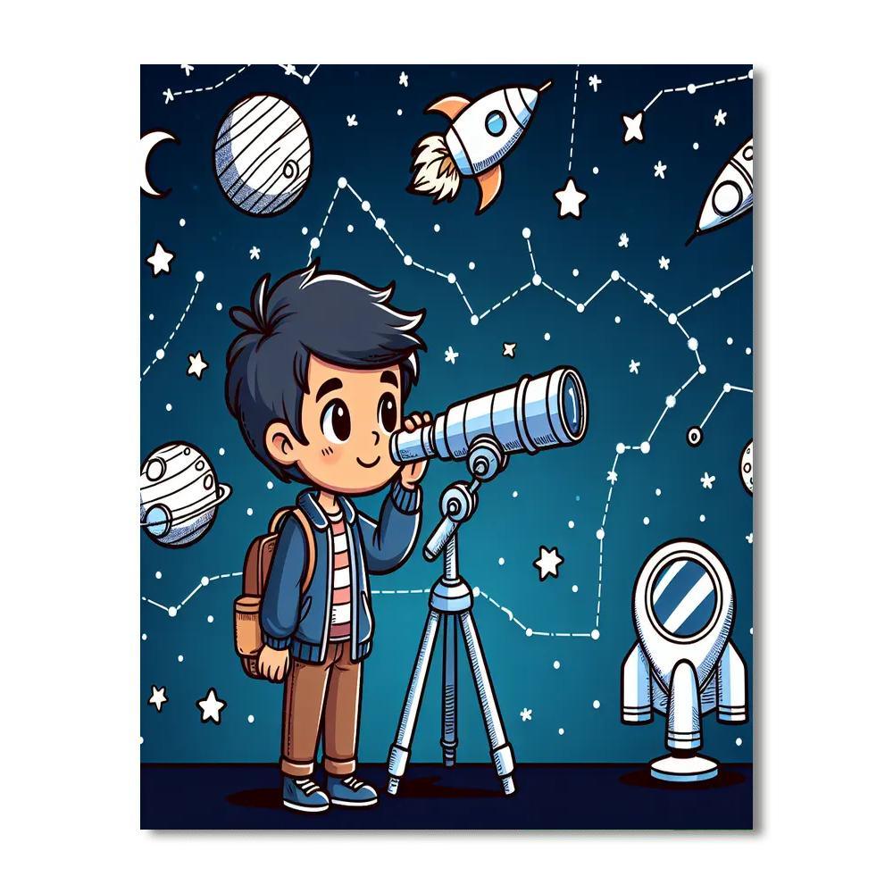 Space Science Quest Paint By Number