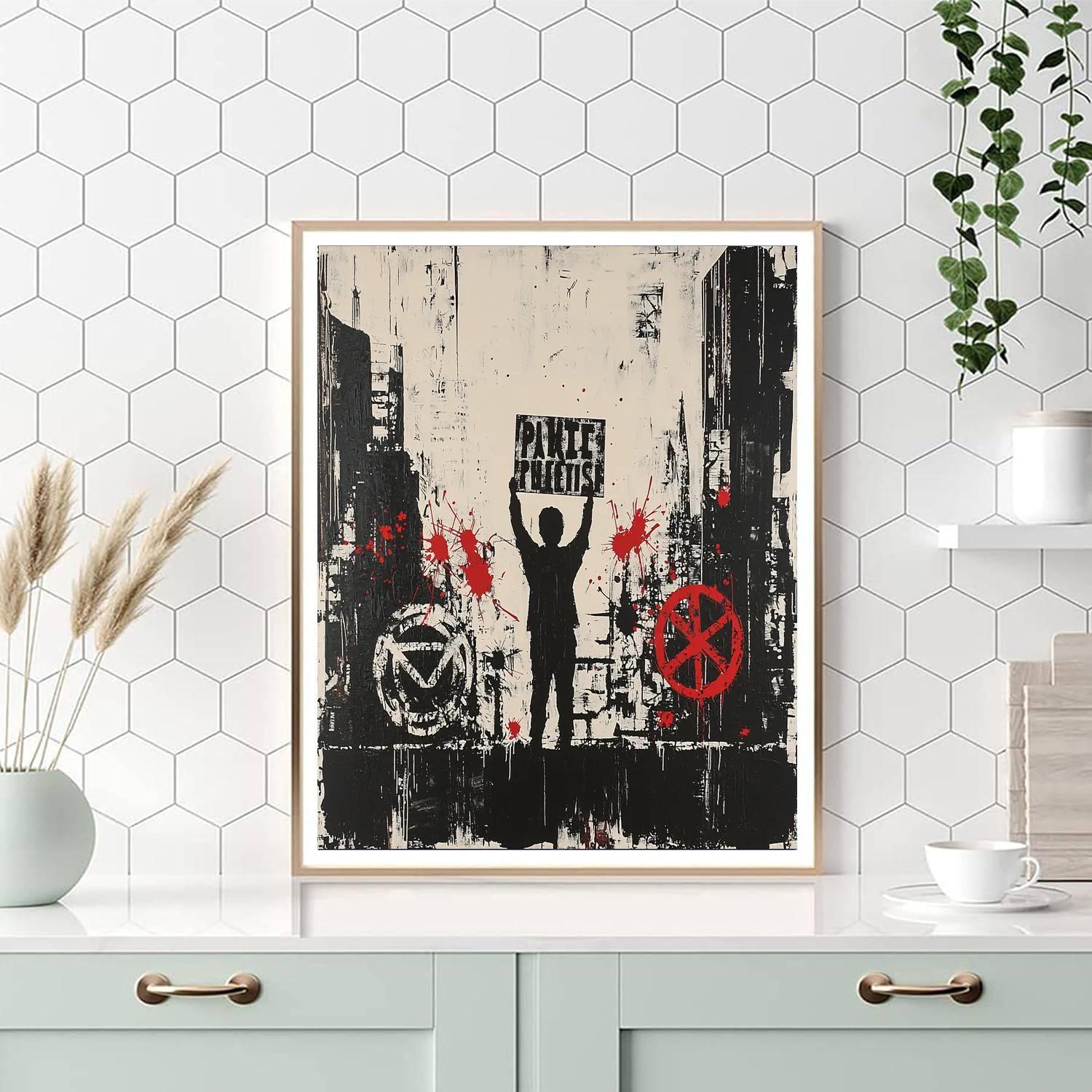 Banksy Inspired Revolutionary Spirit  Paint By Color