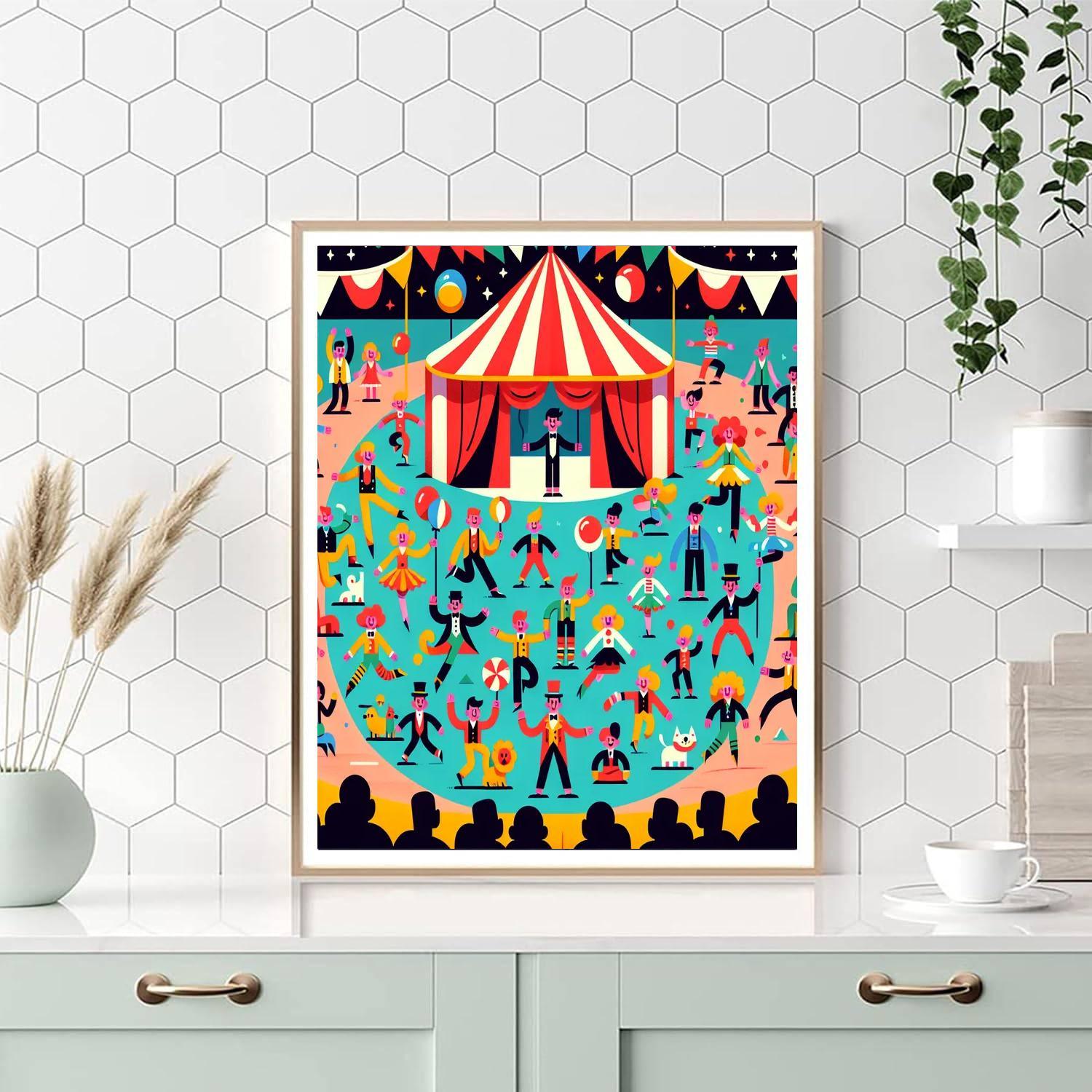 Circus Adventure Extravaganza Numbered Painting Kits