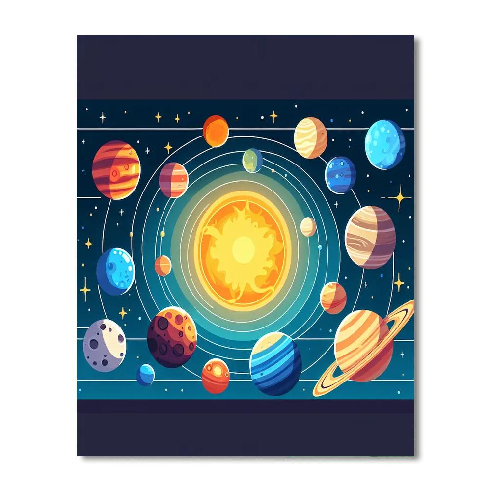 Solar System Fun Painting Number Kit