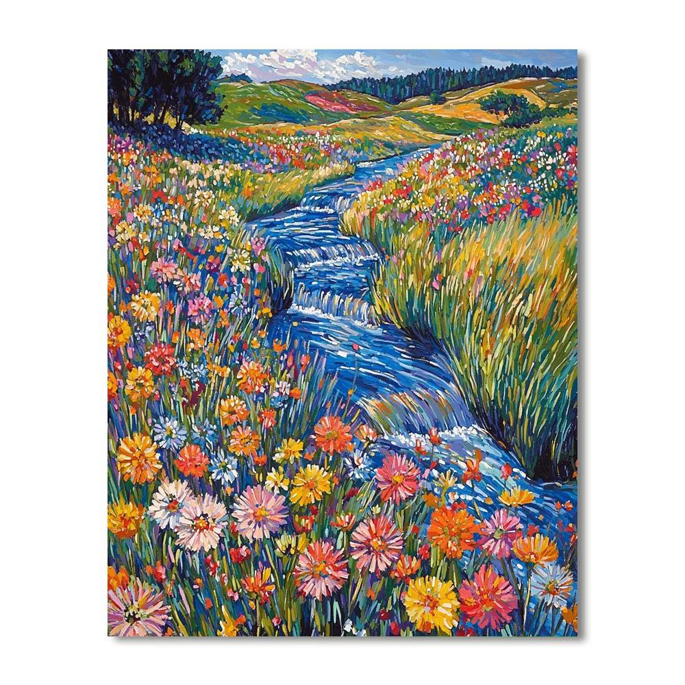 Paul Cézanne Inspired Luminous Meadow Tapestry  Paint By Numbers Art