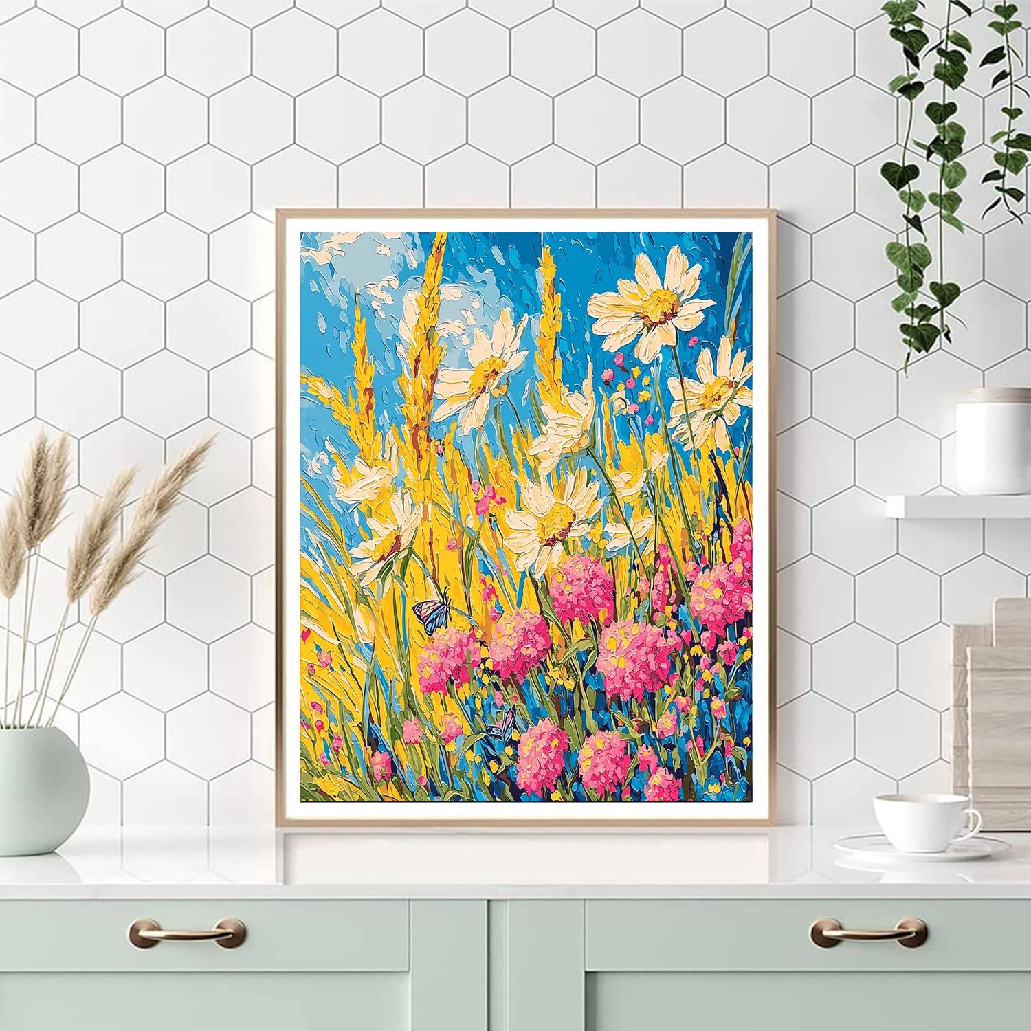 Vincent Van Gogh Inspired Exuberant Wildflower Meadow  Paint By Numbers