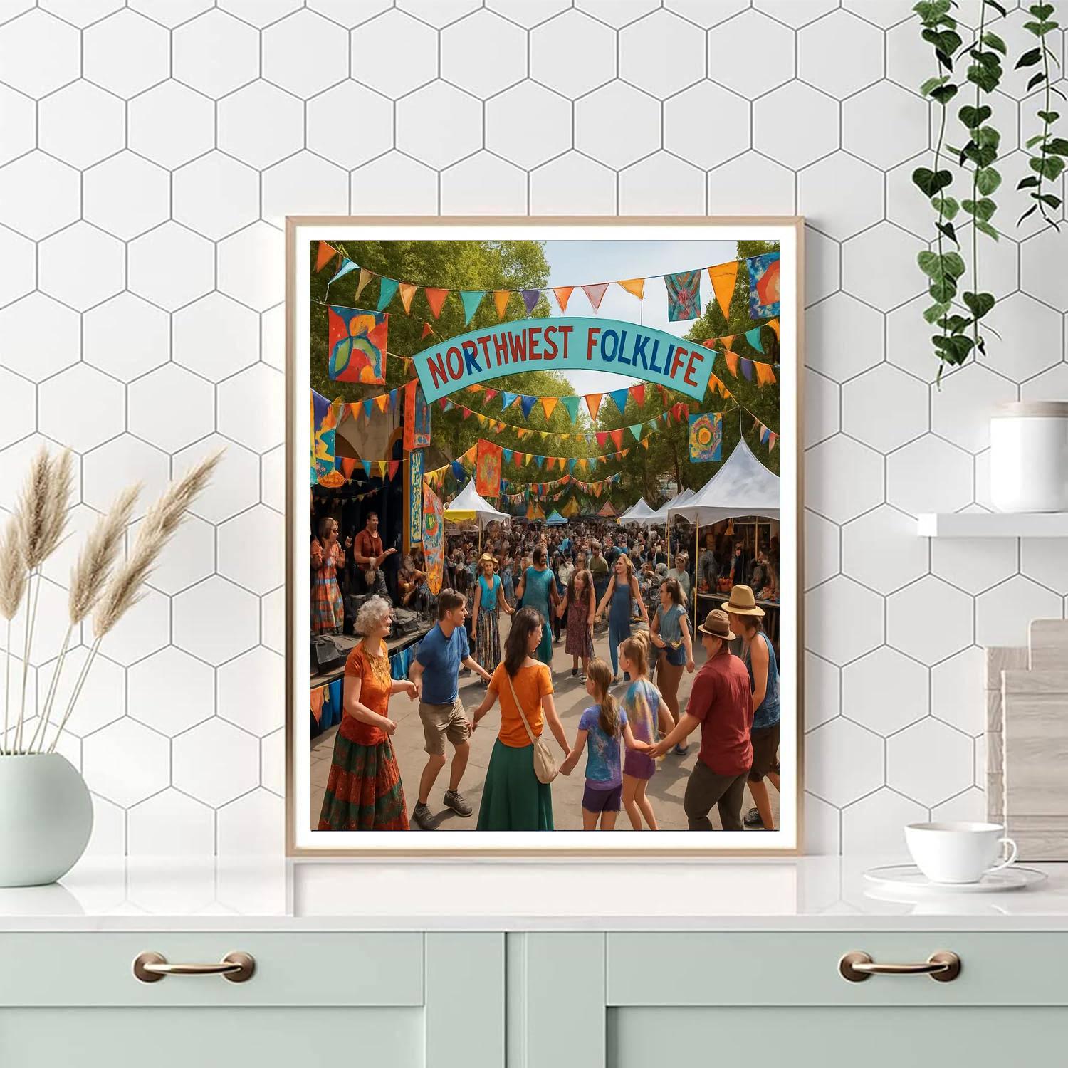 Northwest Folklife Festival - Seattle, Usa Painting Number Kit