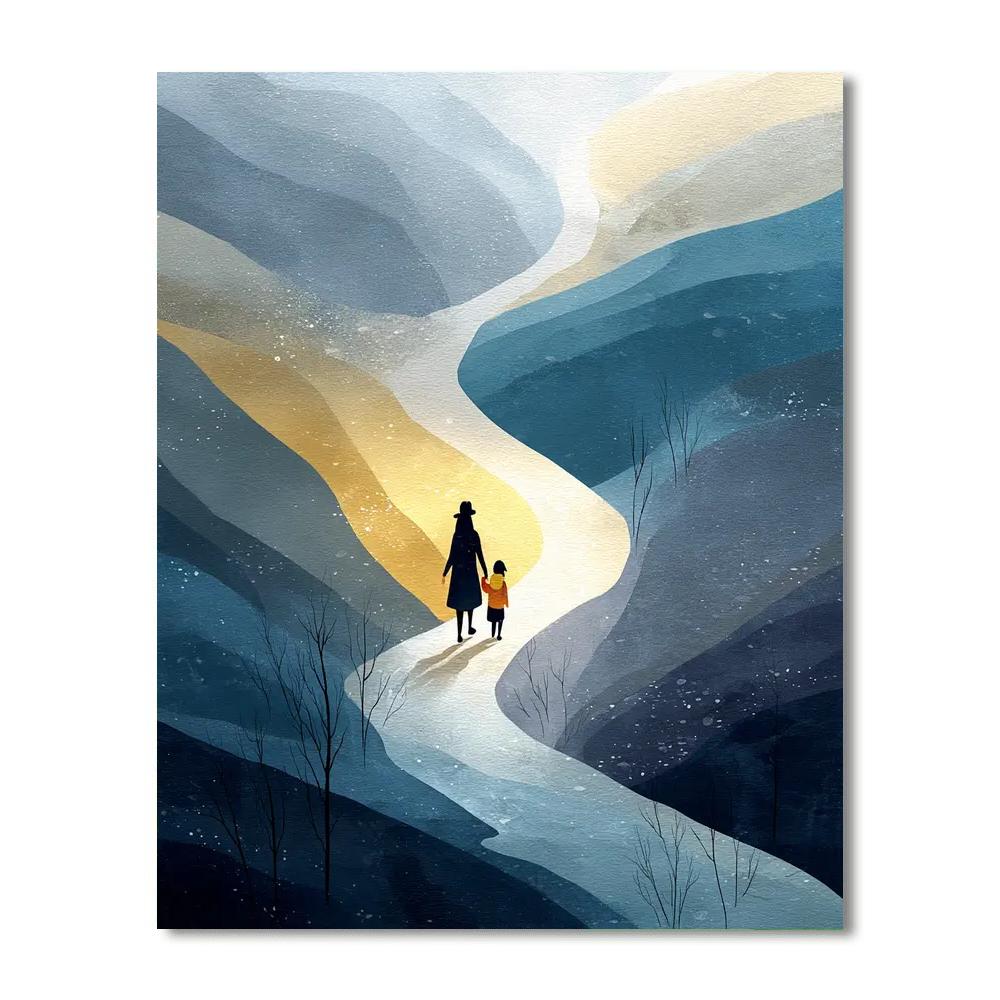 Joyful Steps Through Time Painting Number Kit