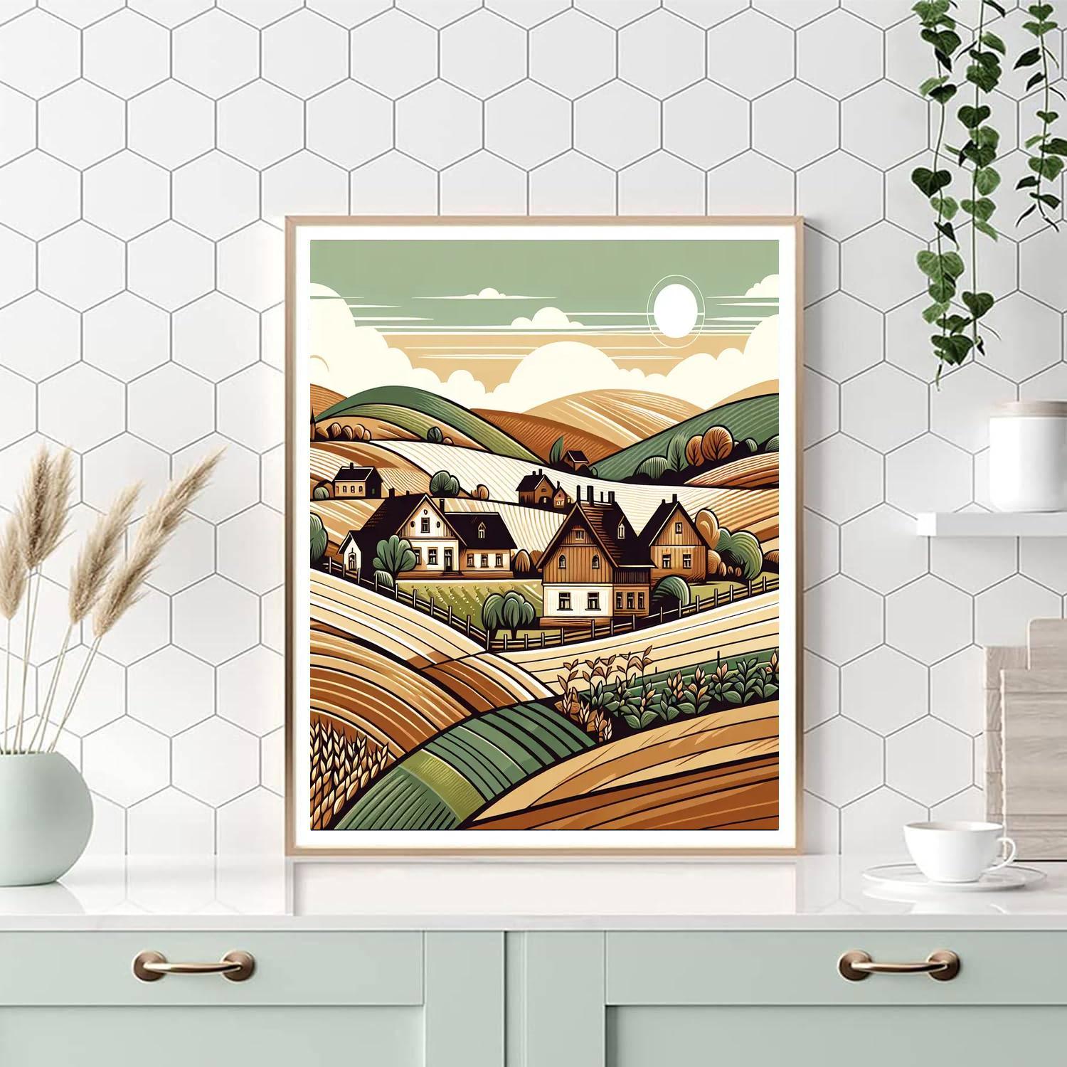 Rustic Countryside Journey Paint By Number