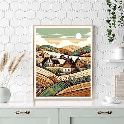 Rustic Countryside Journey Paint By Number