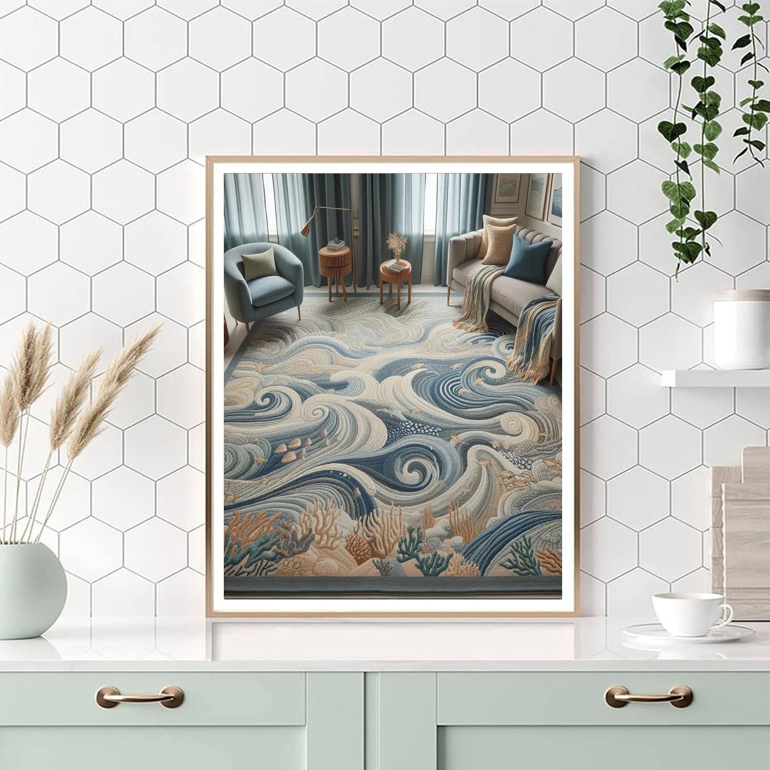 Seaside Serenade Rug Paint By Number