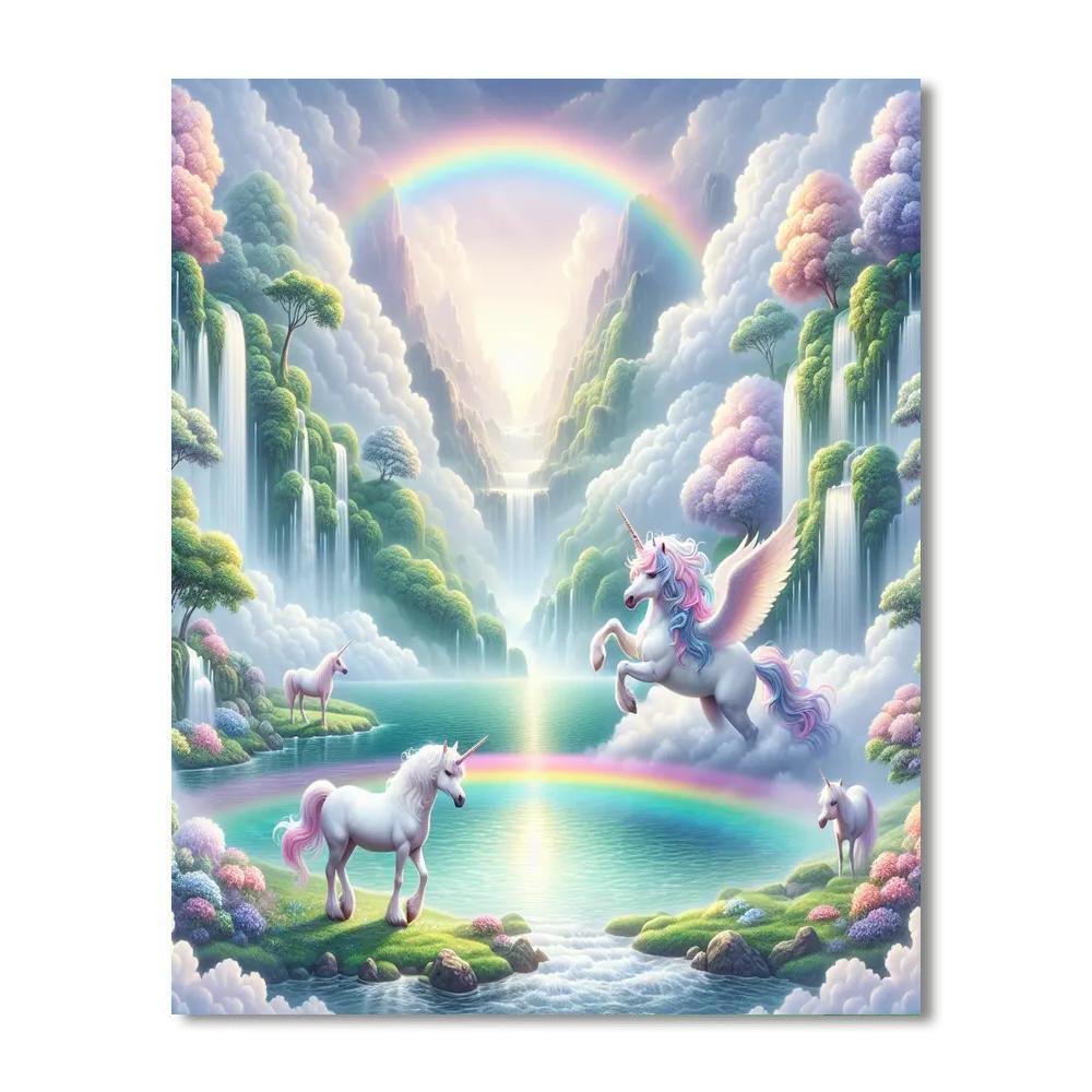 Mystical Unicorn Valley Numbered Painting Kits