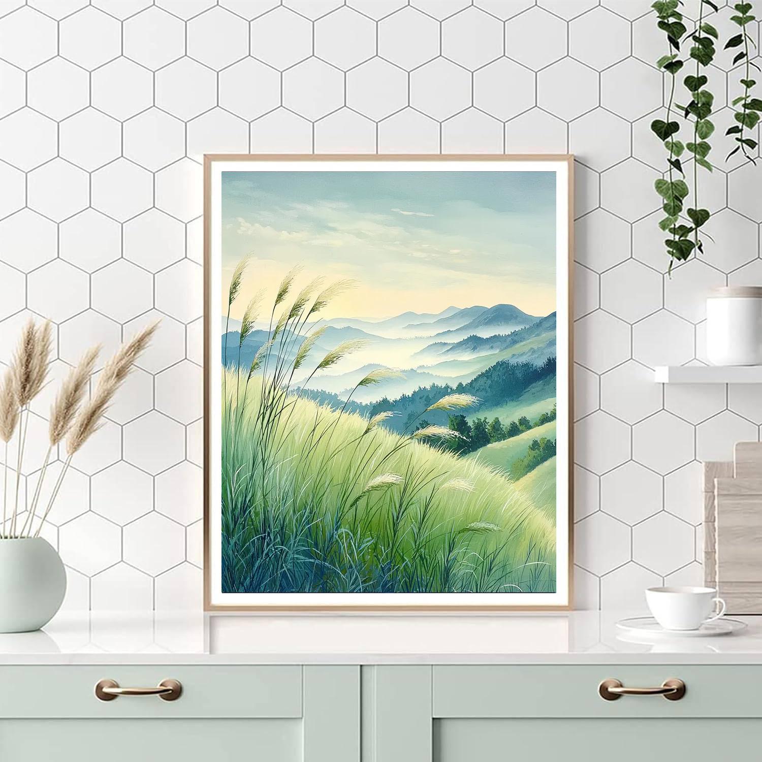 Nandalal Bose Inspired Breeze Through The Meadows  Paint By Numbers