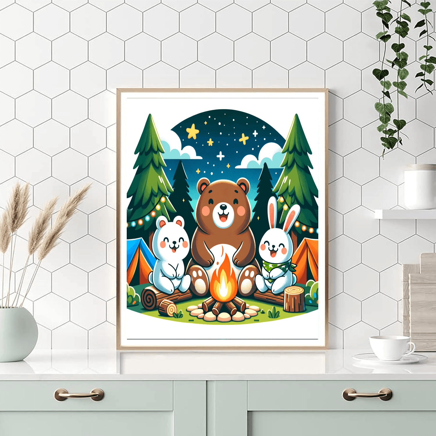 Charming Camping Adventures Number Painting