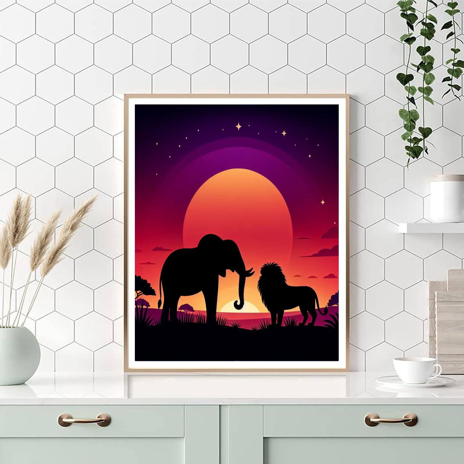 Safari Sunset Scenes Paint By Numbers