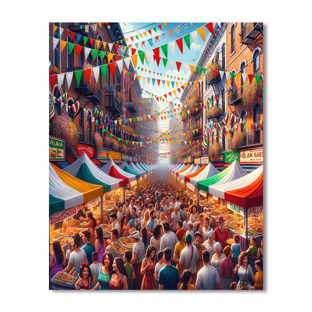 Feast Of San Gennaro - New York City, Usa Painting By Numbers Kit