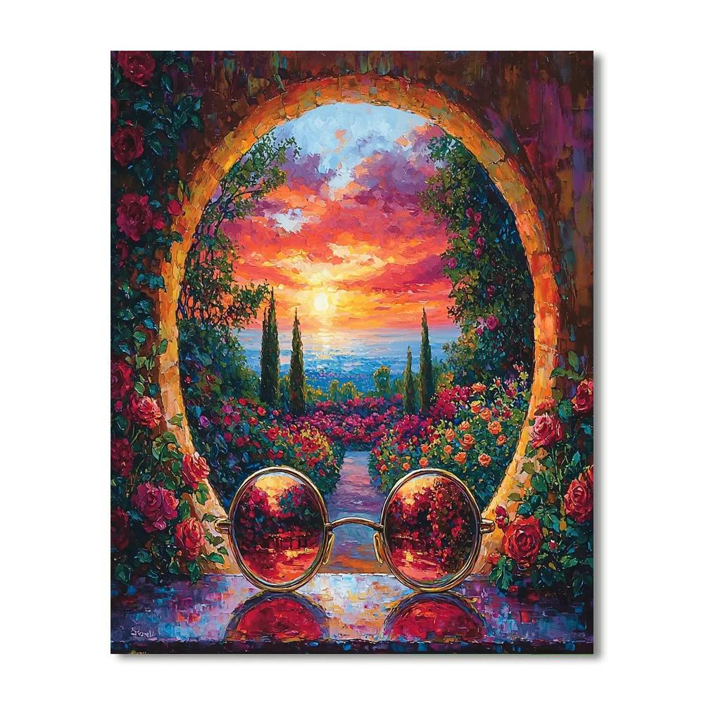 Through Rose-tinted Glasses Paint By Color