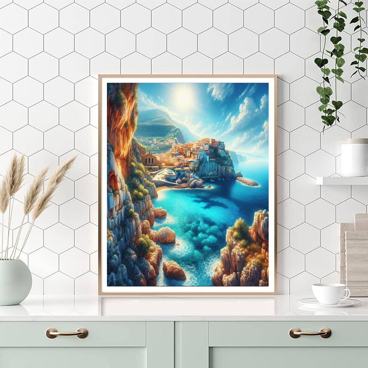 Azure Waters Of Amalfi Numbered Painting Kits