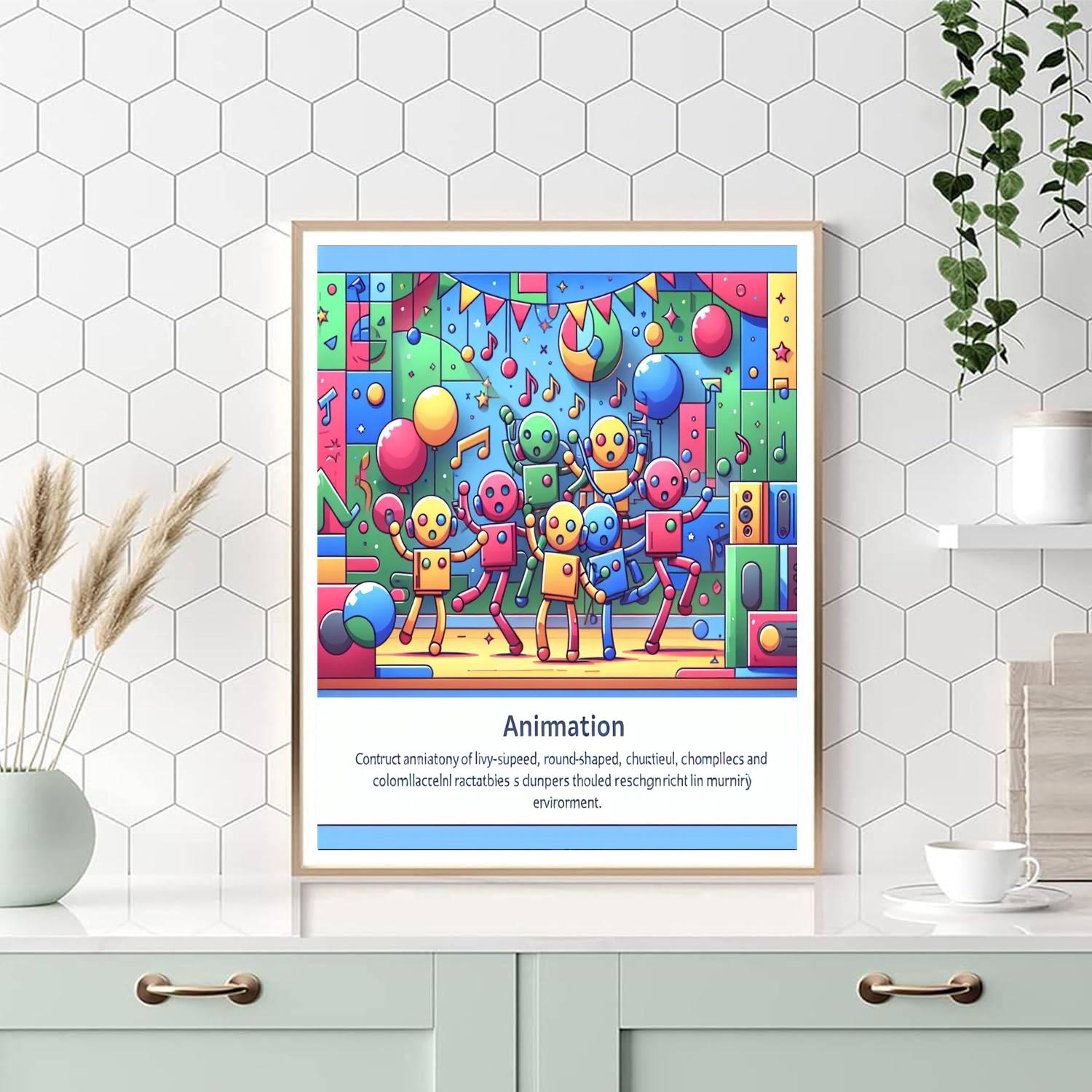 Robot Party Paint By Numbers Art