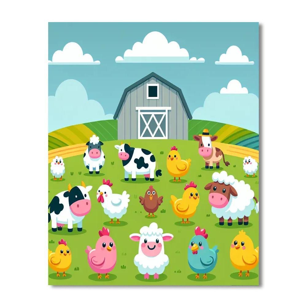 Happy Farm Adventure Paint By Number