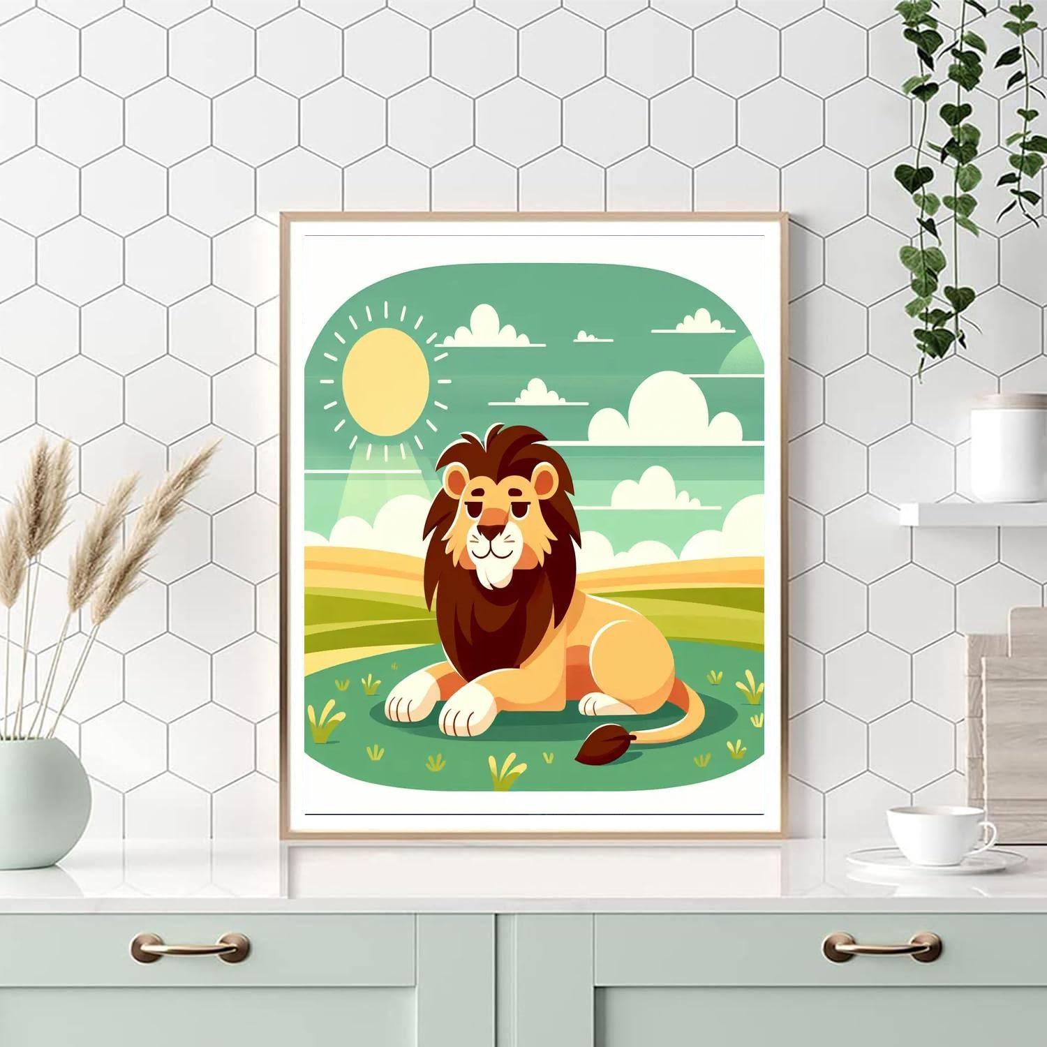 Safari Lion King Painting By Numbers Kit