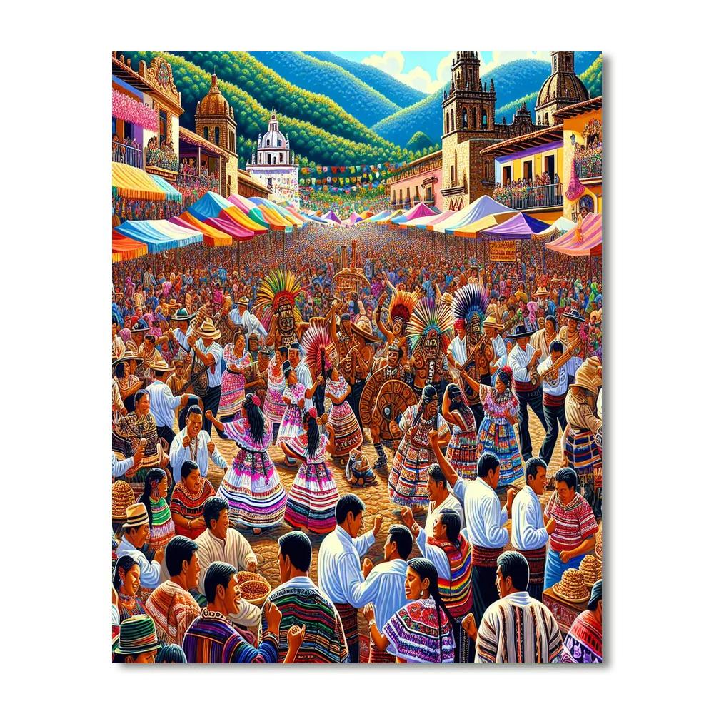 Pahuatl Festival DIY Paint By Numbers
