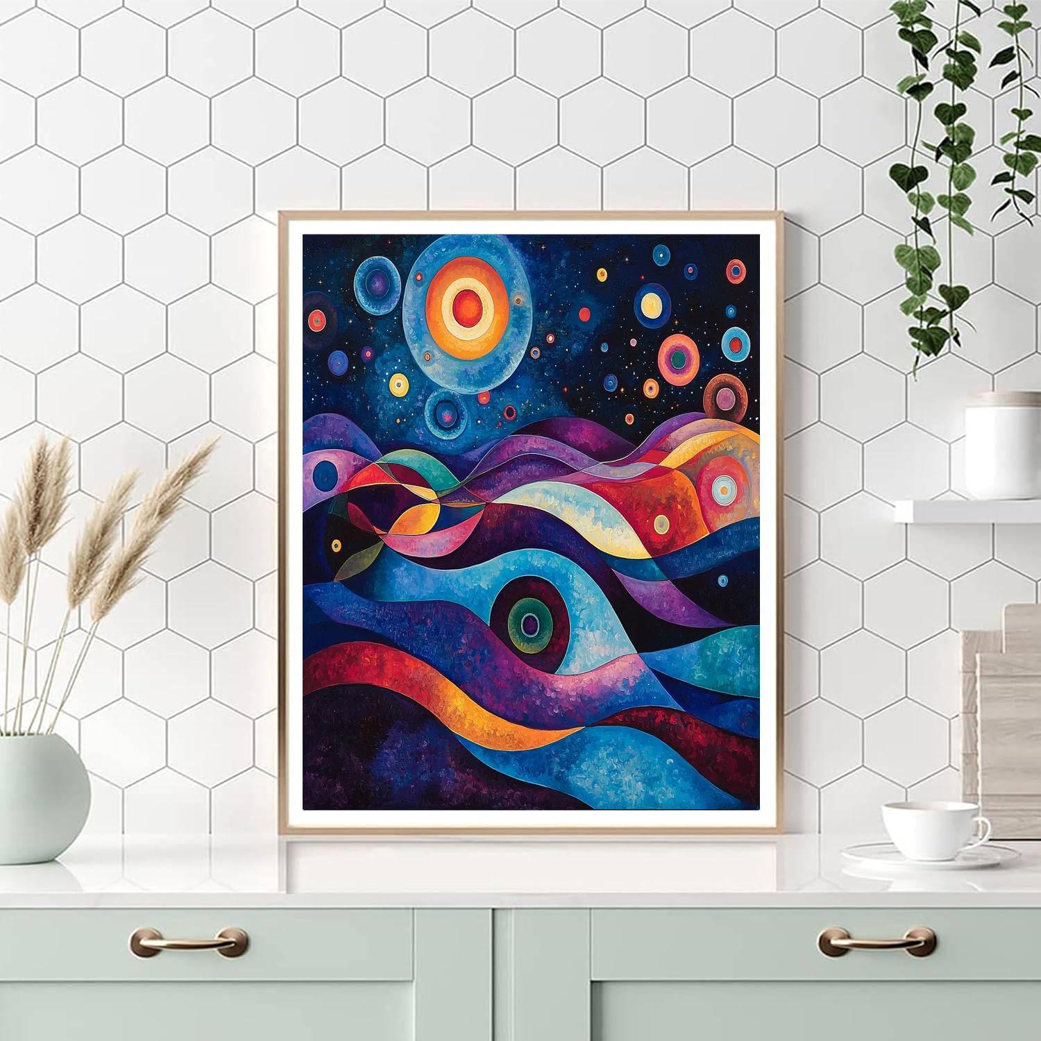 Wassily Kandinsky Inspired Abstract Galaxy Adventure  DIY Paint By Numbers