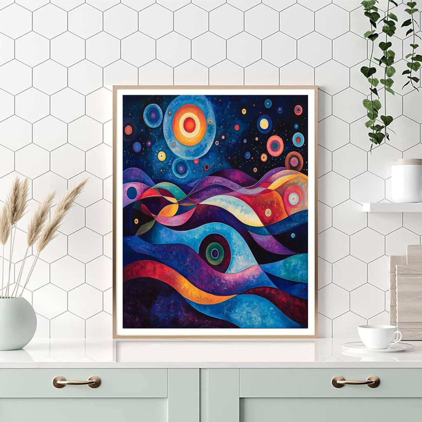 Wassily Kandinsky Inspired Abstract Galaxy Adventure  DIY Paint By Numbers