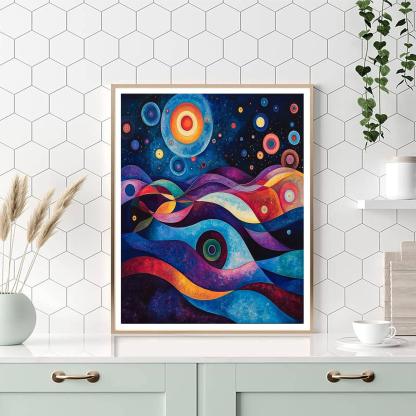 Wassily Kandinsky Inspired Abstract Galaxy Adventure  DIY Paint By Numbers