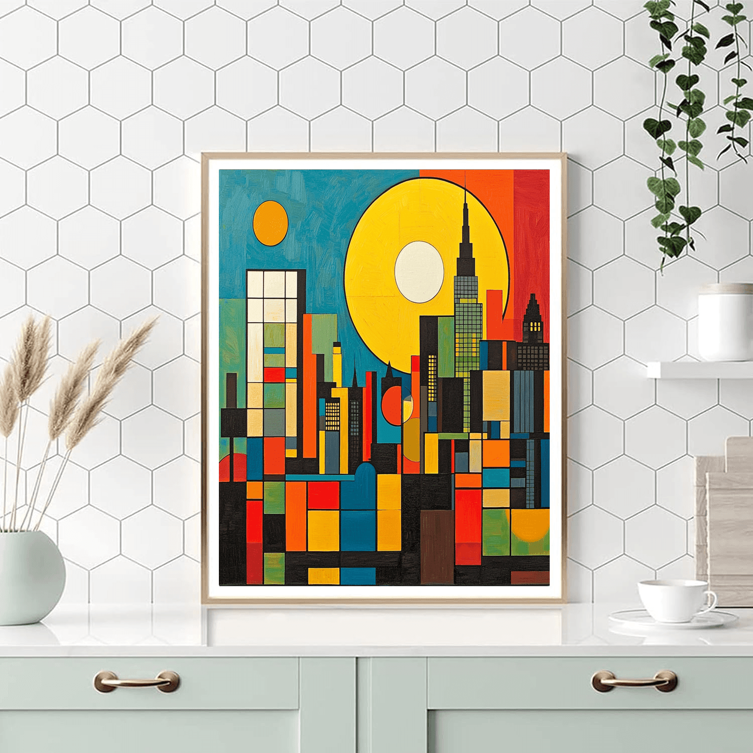 Piet Mondrian Inspired Urban Equilibrium  DIY Paint By Numbers