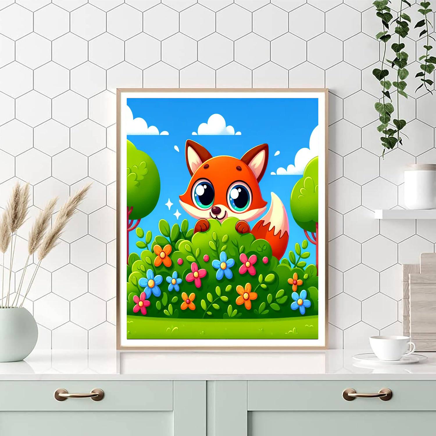Funny Fox Number Painting