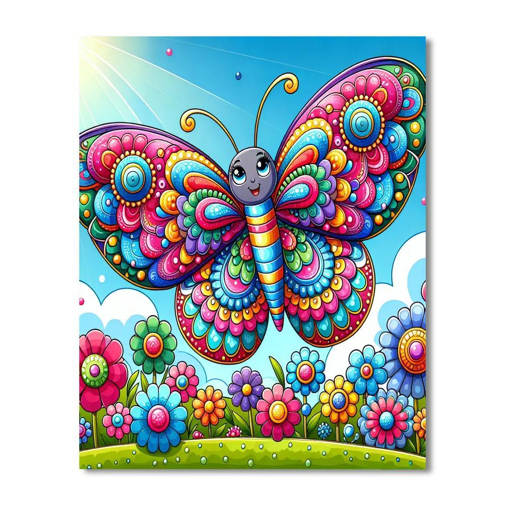 Dazzling Butterfly Painting By Numbers Kit