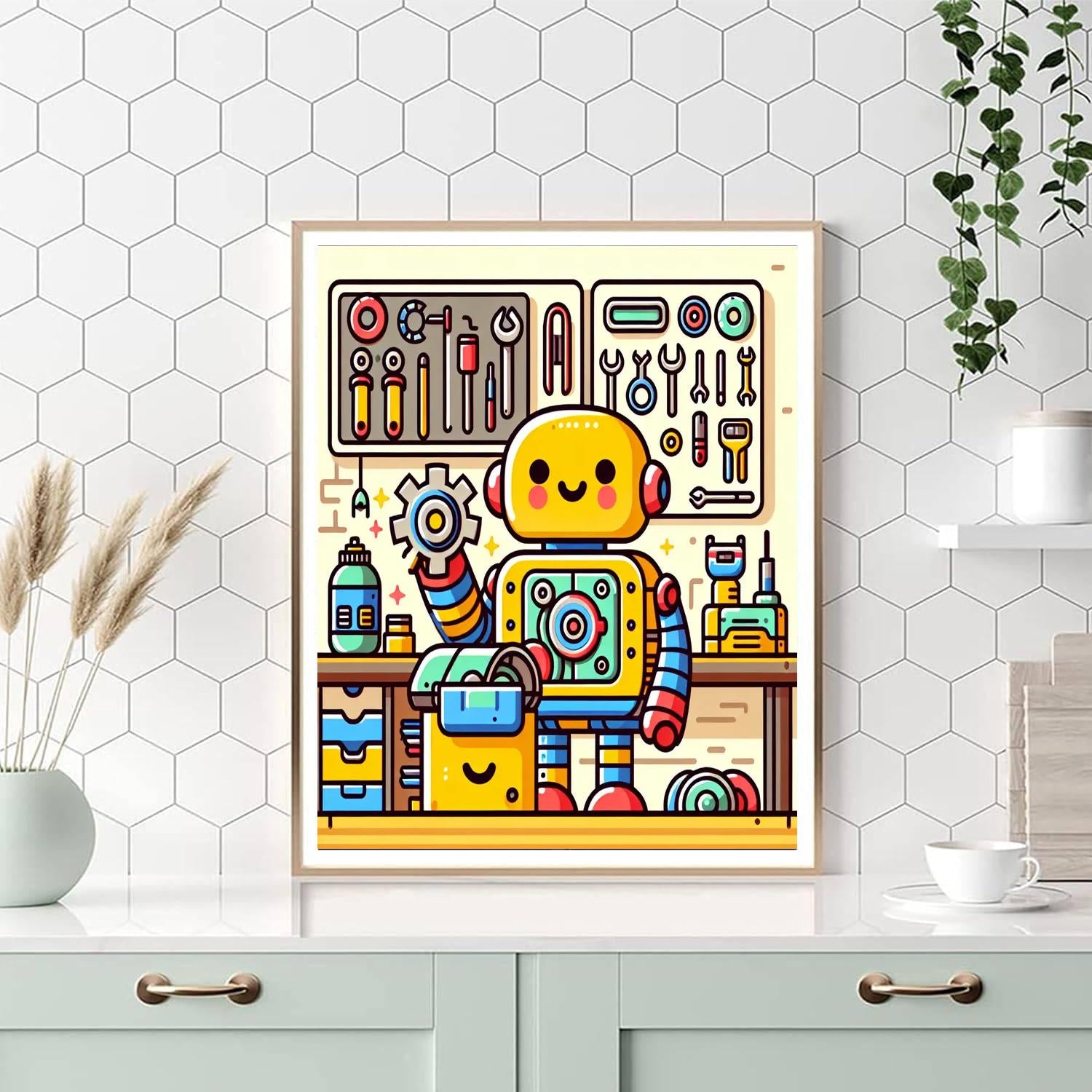 Robot Building Challenge Paint By Numbers Kits