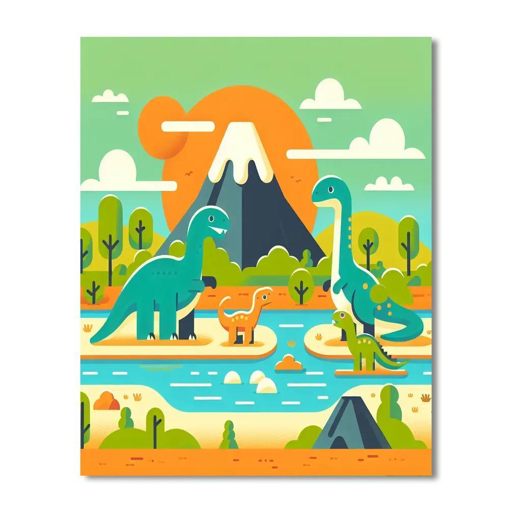 Dinosaur Valley Excursion Paint By Number