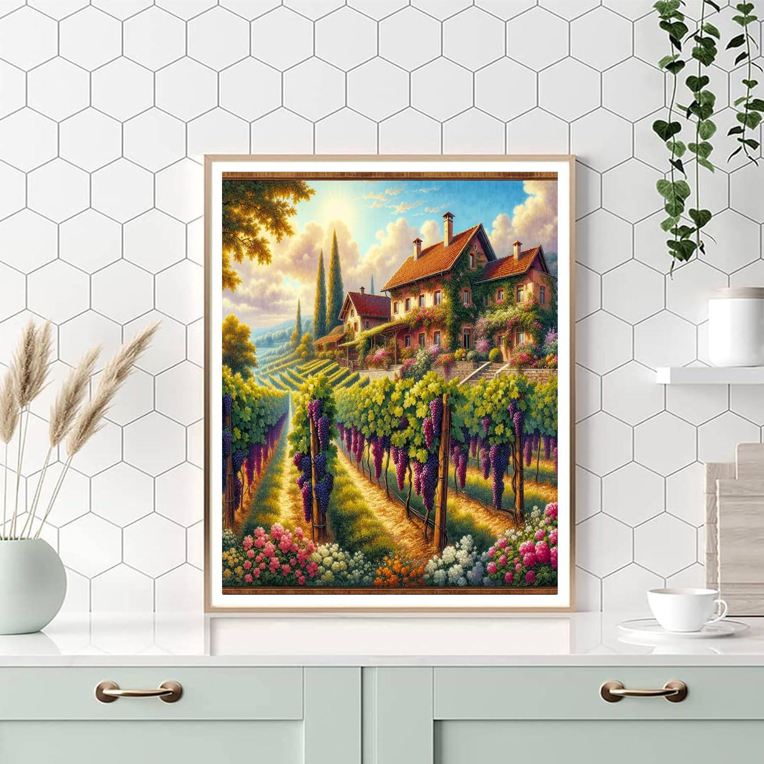 Classic Vineyard Escape Paint By Numbers Art