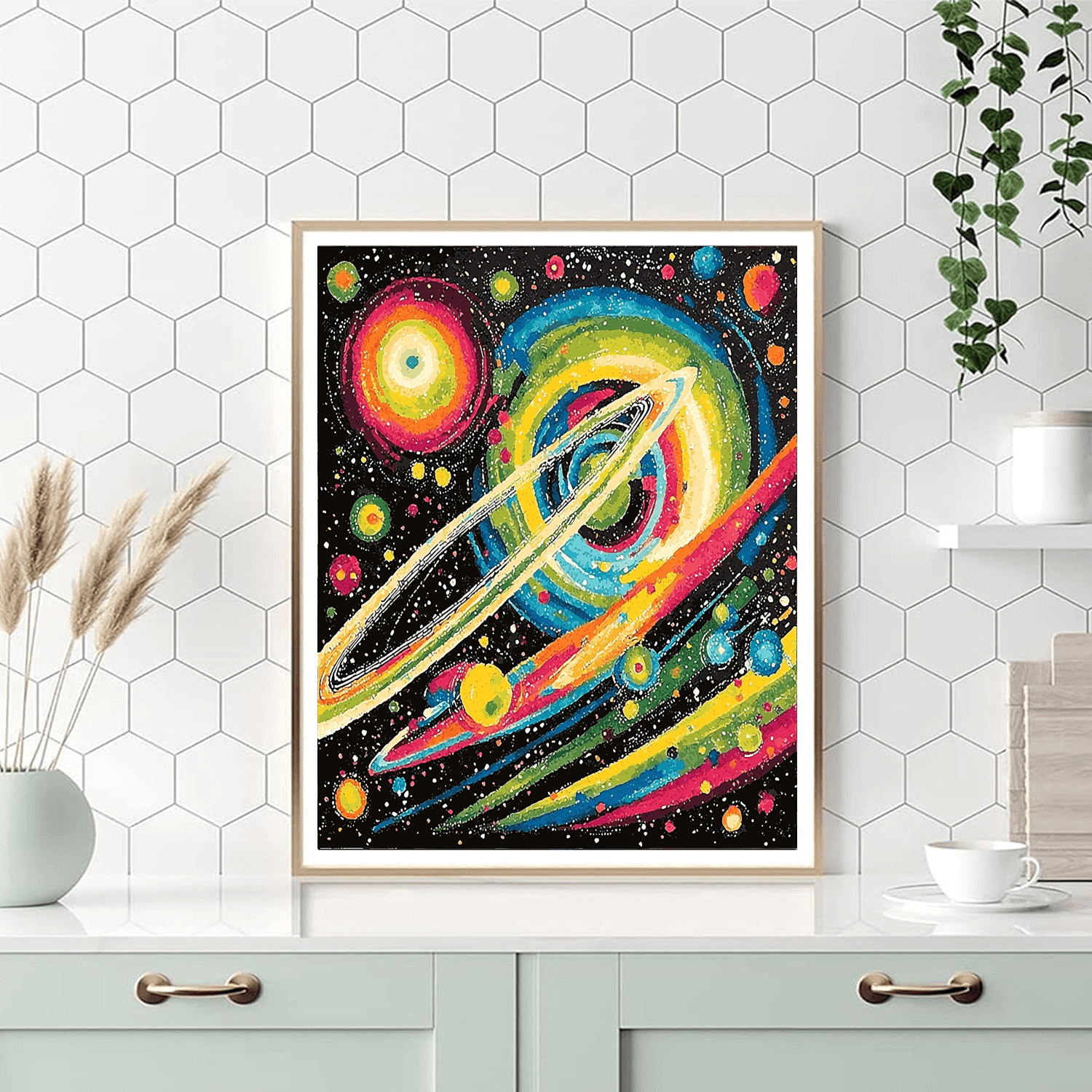 Wassily Kandinsky Inspired Celestial Abstract Voyage  Paint By Numbers Art