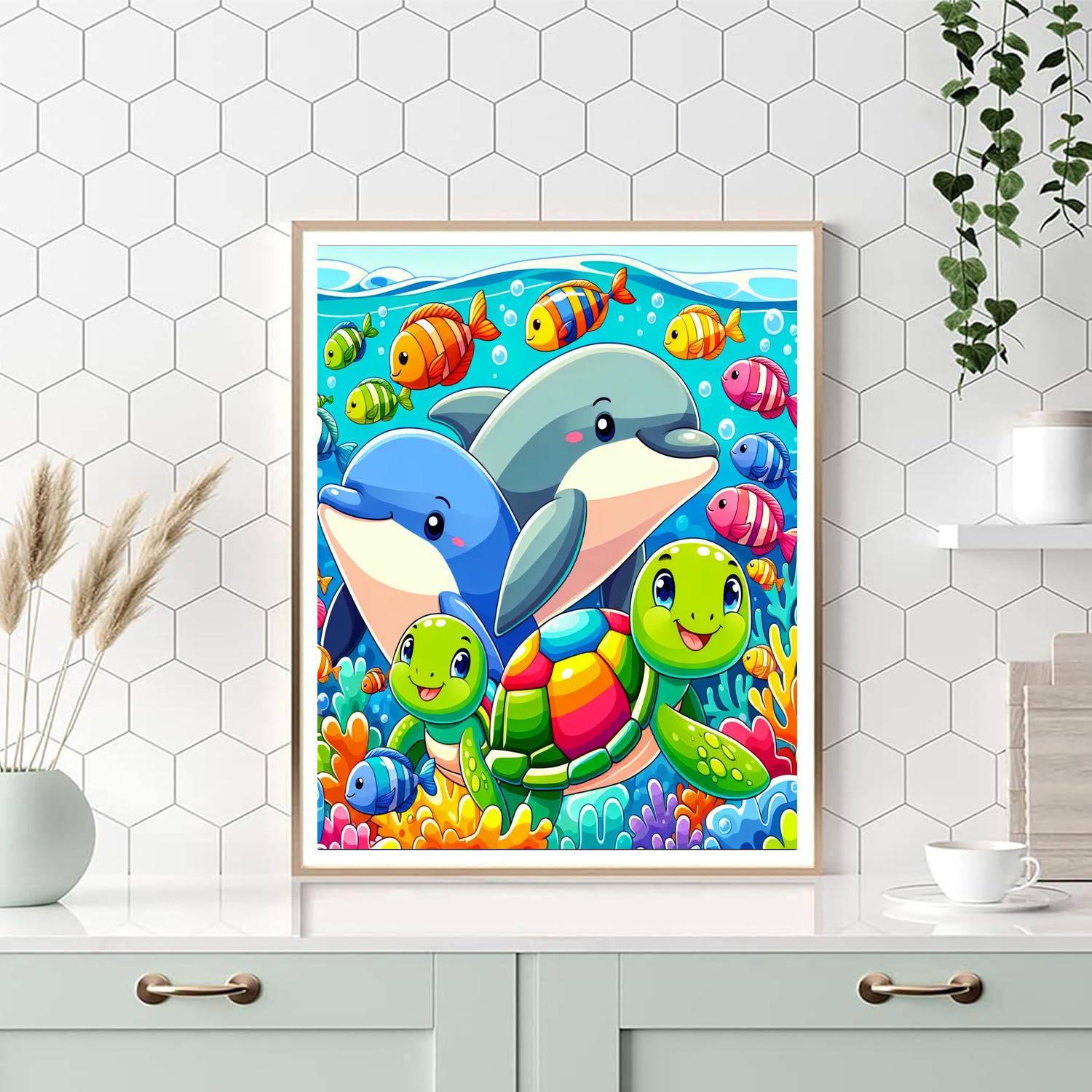 Joyful Sea Creatures Numbered Painting Kits