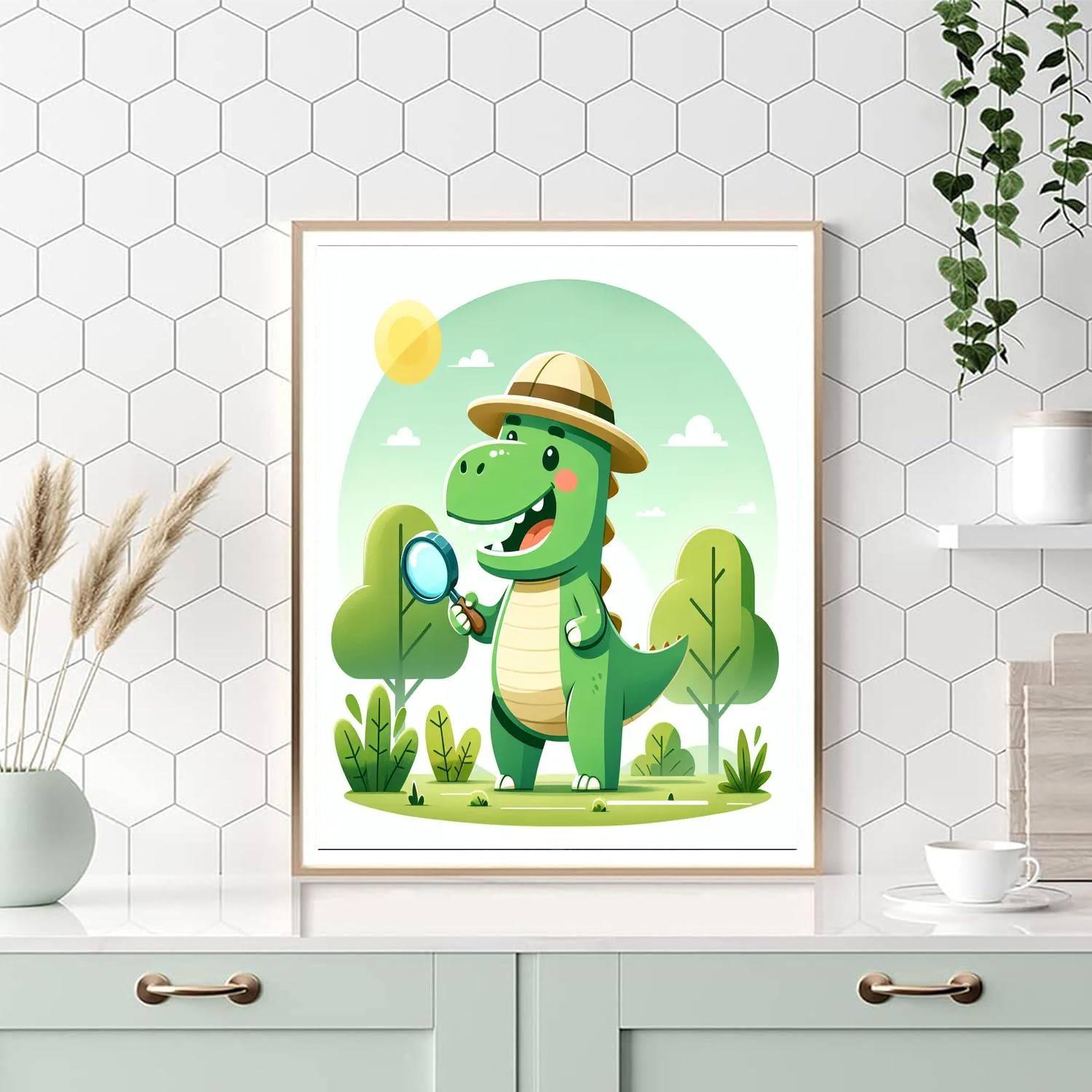Curious Dinosaur Explorer Painting By Numbers Kit