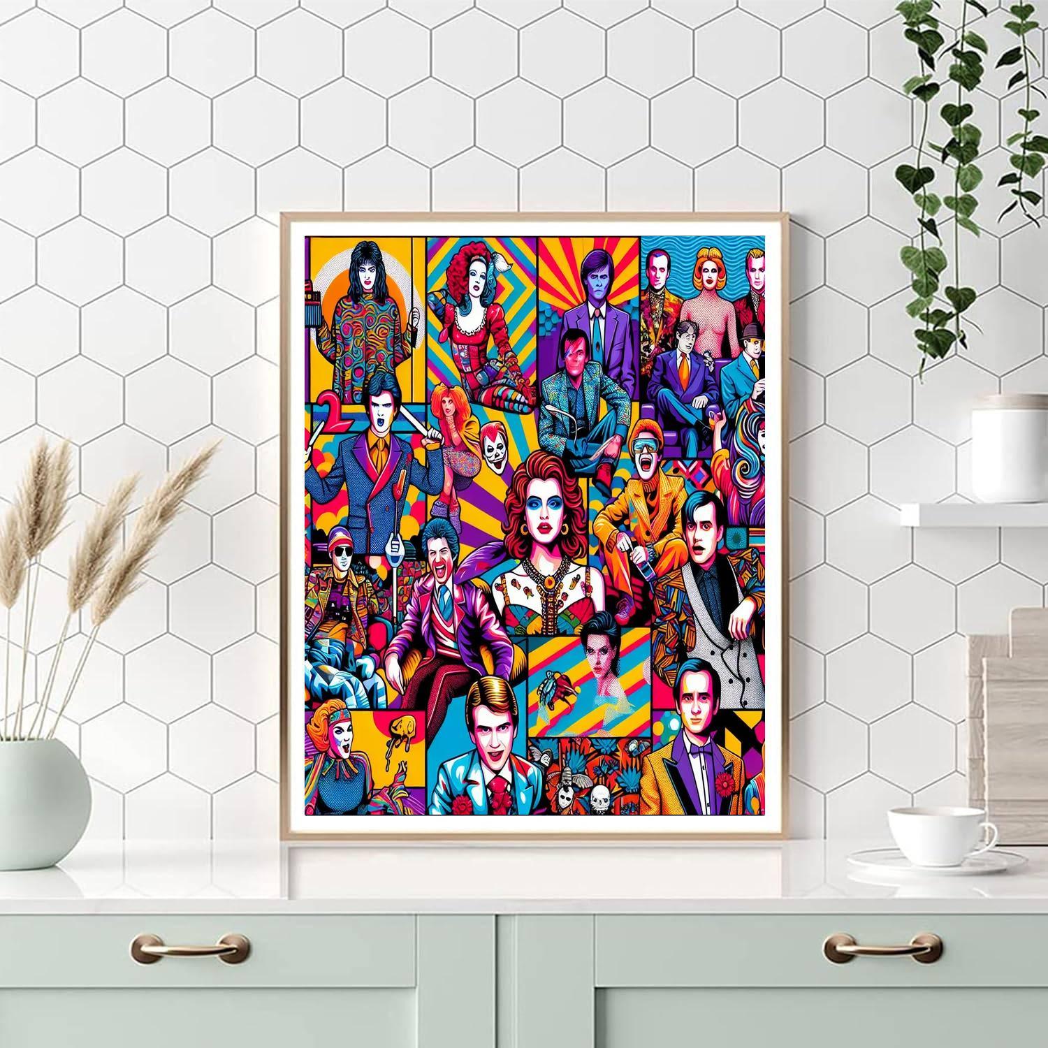 Retro Pop Culture Explosion DIY Paint By Numbers
