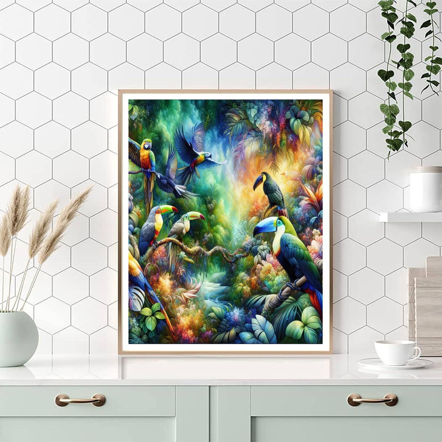 Exotic Birds Paradise Paint By Number