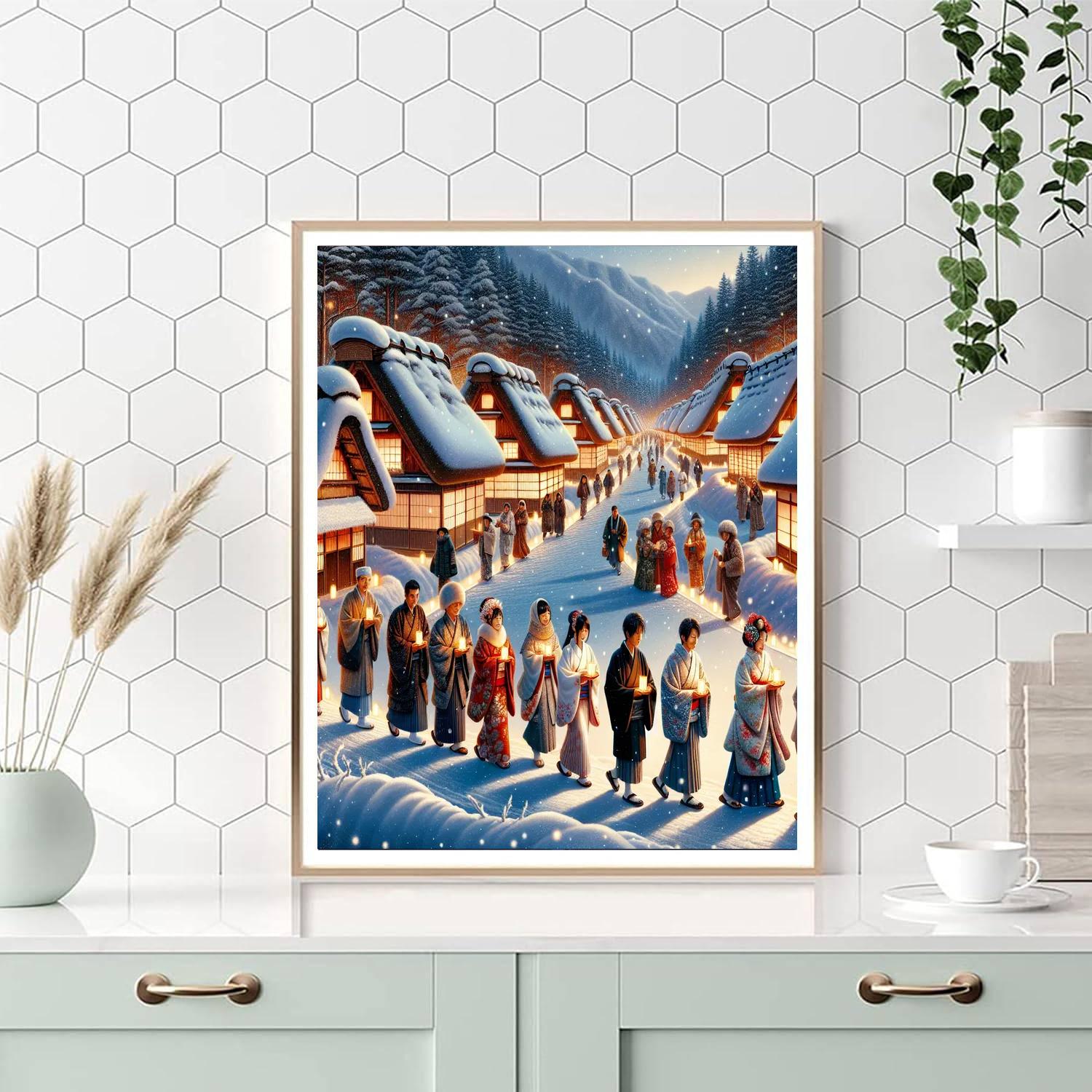 Kamakura Snow Festival Painting Number Kit