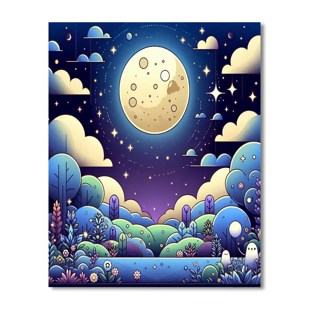 Enchanted Moonlit Journey DIY Paint By Numbers