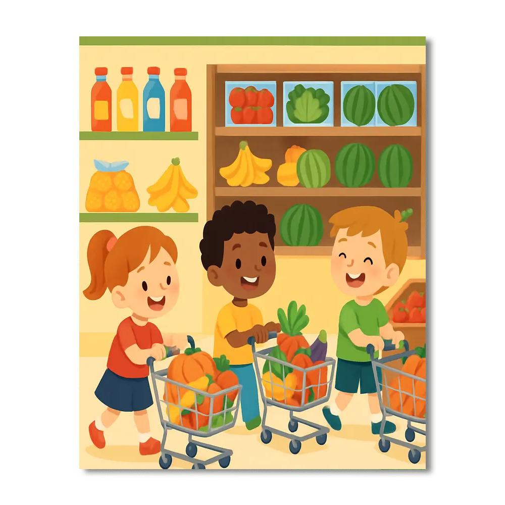 Grocery Store Fun Paint By Number